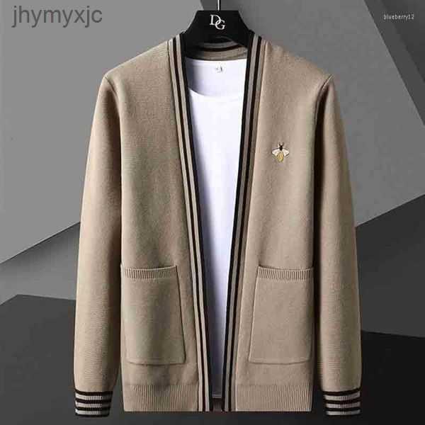 

men's sweaters designer bee embroidery mens sweater cardigan brand korean casual coat elegant 2022 autumn men clothing 3 rmwx, White;black