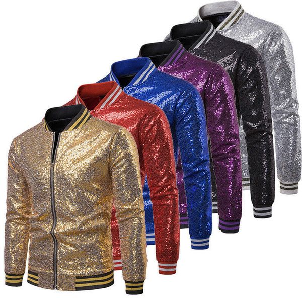 

men s jackets jas tuksedo jaket pesta pernikahan blazer berpayet glitter satu tombol pria inggris 230427, Black;brown