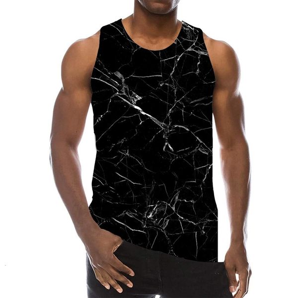 

men' tank galaxy for men 3d print gym sleeveless space pattern graphic tees boys beach vest 230426, White;black