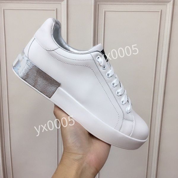 

designer fashion sneaker casual shoes trainers dress shoes mens leather breathable open for change outdoor sports sneakers2023, Black