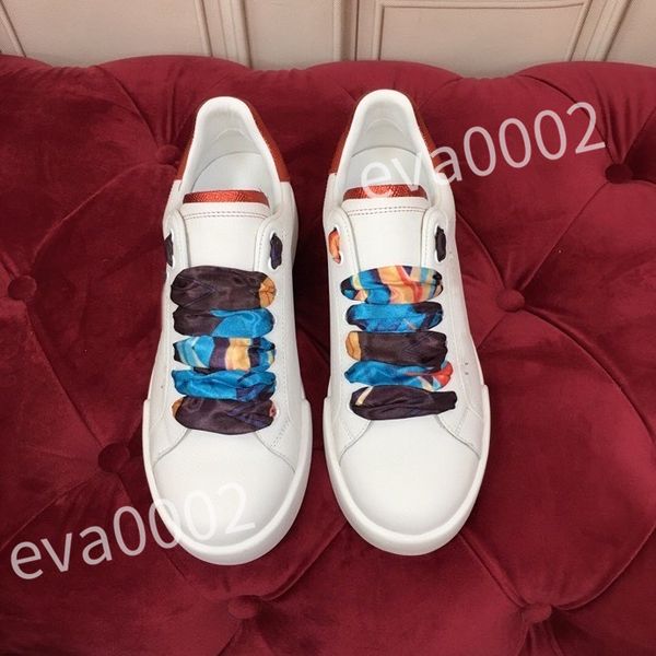 

2023 new luxury designer sneakers calfskin casual shoes vintage leather trainers all-match stylist sneaker leisure shoe platform lace-up, Black