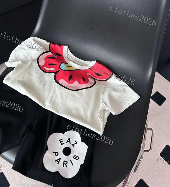 

kids clothing sets boys girls tracksuits suit letters print 2pcs designer t-shirt short pants suits chidlren casual sport clothes 90-160 bra, White
