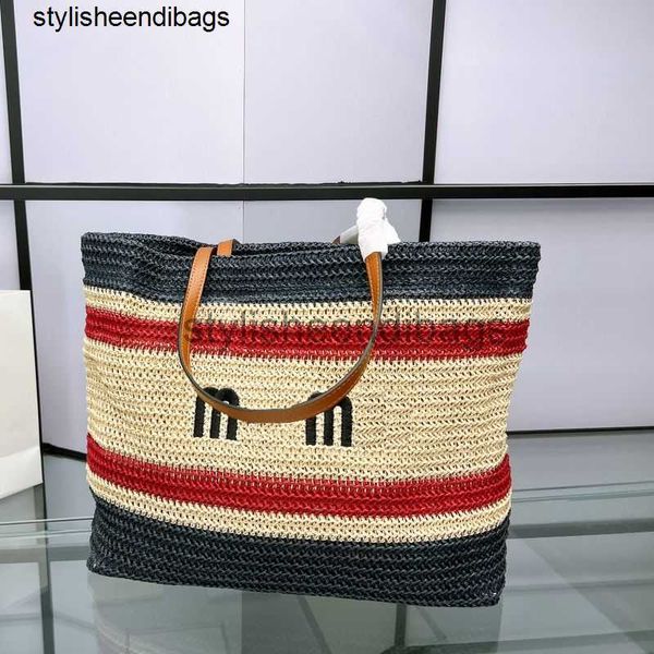 

stylisheendibags stripes straw shopping bags designer handbags large capacity hollow-out tote women fashion shoulder bag