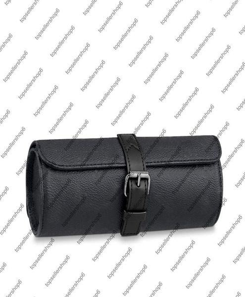 

m43385 m47530 n41137 3 watch case canvas check elegant eclipse real calf leather removable three watchcase3317438