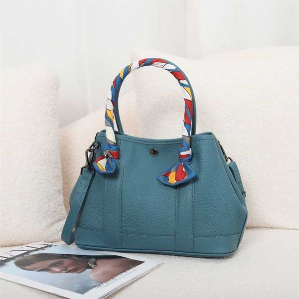 

designer totes garden party tote bag large capacity bag genuine leather womens bag highend feeling simple and fashionable temperament handba