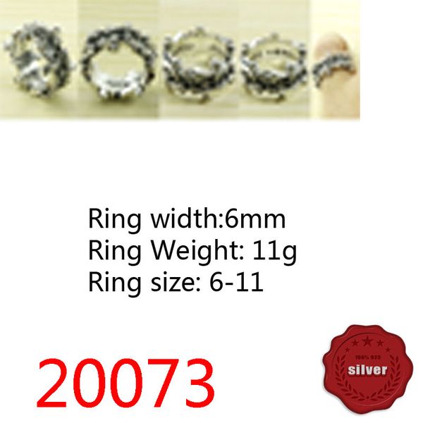 

20073 s925 sterling silver ring cross flower letter punk hip hop network red personalized simple couple style lover gift