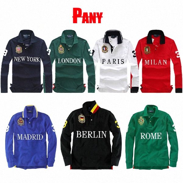 

mens horse embroidery polo shirt short-sleeve solid polo shirt men polo homme slim men clothing pany s-6xl c3kk#, White;black