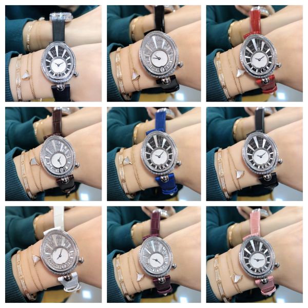 

montre de luxe womens watches automatic mechanical movement steel case babysbreath diamond watch, Slivery;brown