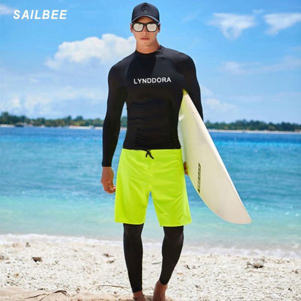 

set sailbee uv protection rashguard men long sleeve swimsuit mens swim rash guard quick dry surf driving shirt for swimming clothes