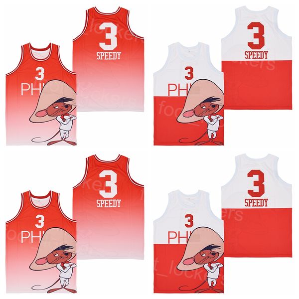 

movie fade 3 speedy film basketball jersey retro for sport fans pullover pure cotton red white purple breathable vintage hiphop college embr, Black