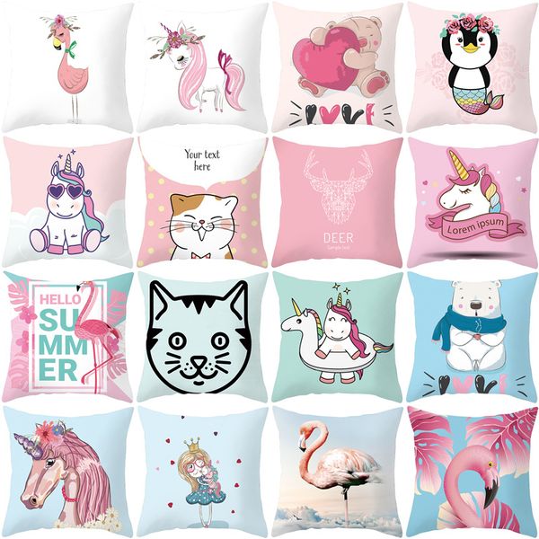 

2023ins internet celebrity cartoon animal pillow cover custom sofa lumbar cushion cushion cover shopee home supplies