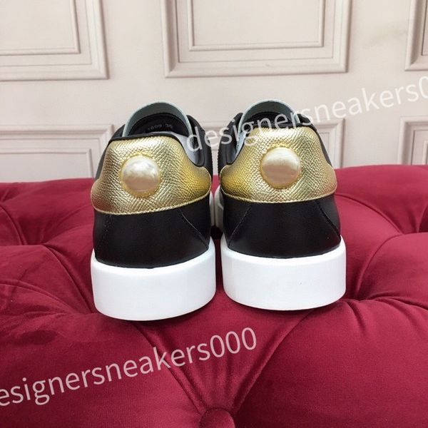 

luxury casual shoes vintage shoes leather lace-up sports men's shoes fashion small white shoes women, Black