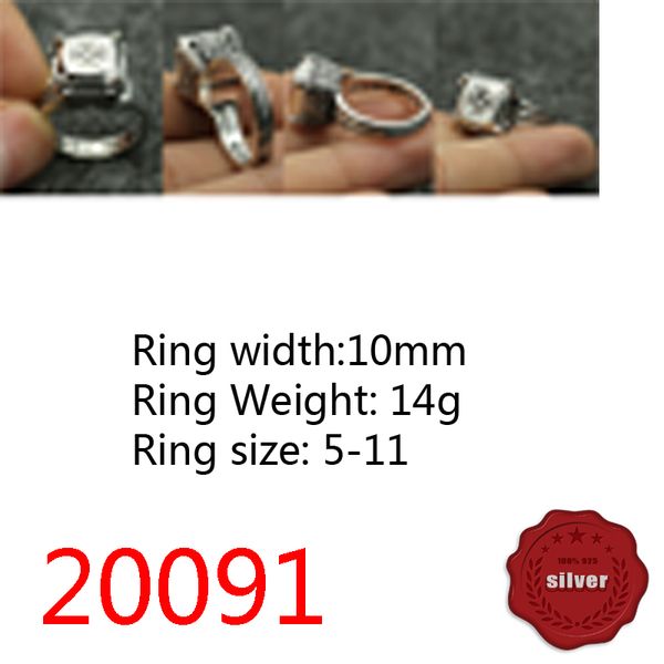 

20091 fashion ring 925 sterling silver letter handsome personality simple couple european and american finger decoration