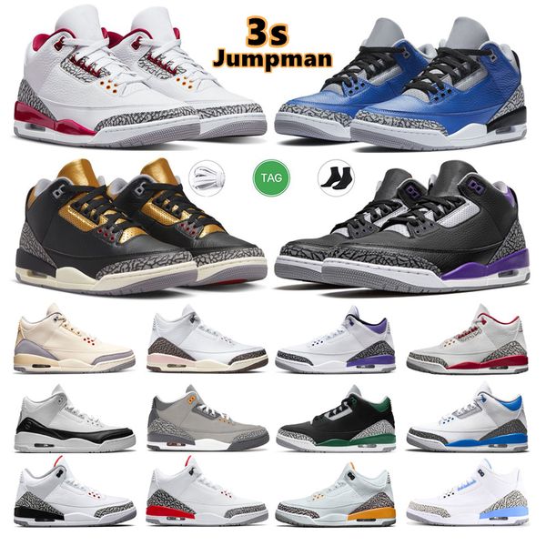 

2023 jumpman 3s basketball shoes mens trainers outdoor sports sneakers 3 rust pink pine green cool grey unc court purple laser orange cardin
