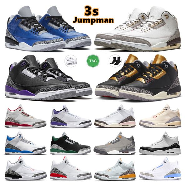 

2023 jumpman 3s basketball shoes mens trainers outdoor sports sneakers 3 fire red pine green air shady unc court purple laser orange cardina