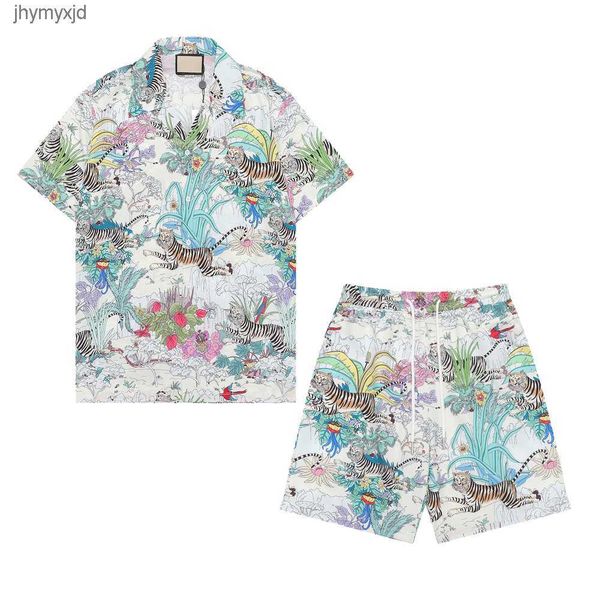 

designer shirts beach shorts mens hawaii floral print bowling shirt casual men short sleeve pants variety dress r6j0, White;black