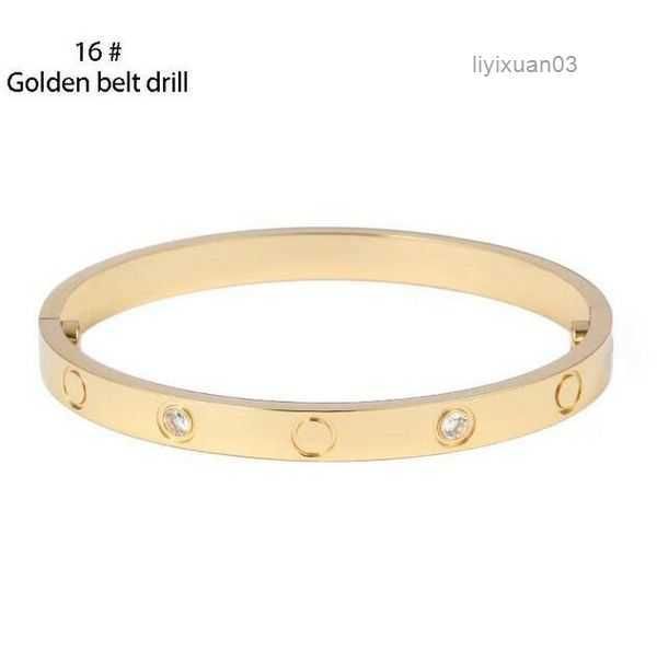 

bangle love bracelet bangles women men titanium steel screw screwdriver s gold silver rose jewelry with velvet bag 1 div5, Black