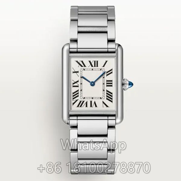 

women s watches jam tangan kuarsa mewah asli baru untuk wanita pria tali kulit tank hitam kasual formal minimalis 230427, Slivery;golden