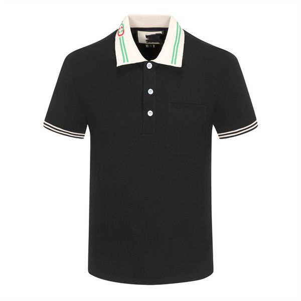 

men's fashion polo shirt luxury italian men's clothing short sleeve fashion casual high-quality men's summer t-shirt multiple, White;black