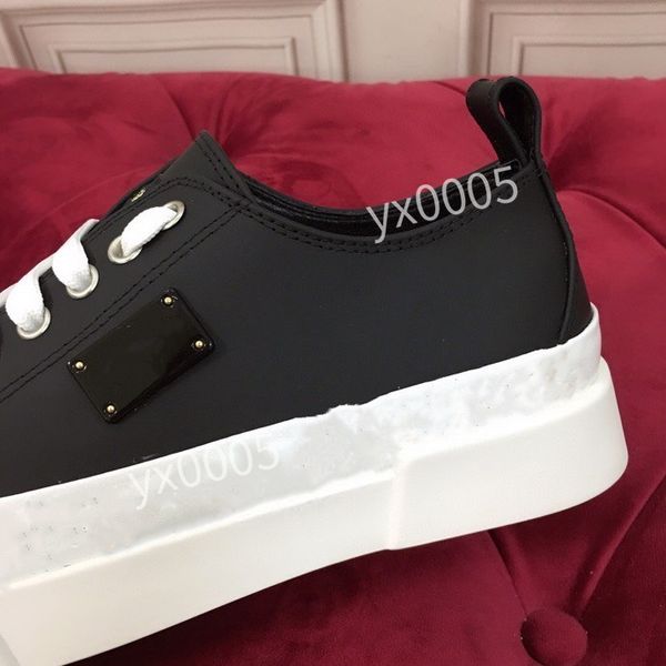 

2023designer fashion sneaker casual shoes trainers dress shoes men leather breathable open for change outdoor sports sneakers, Black