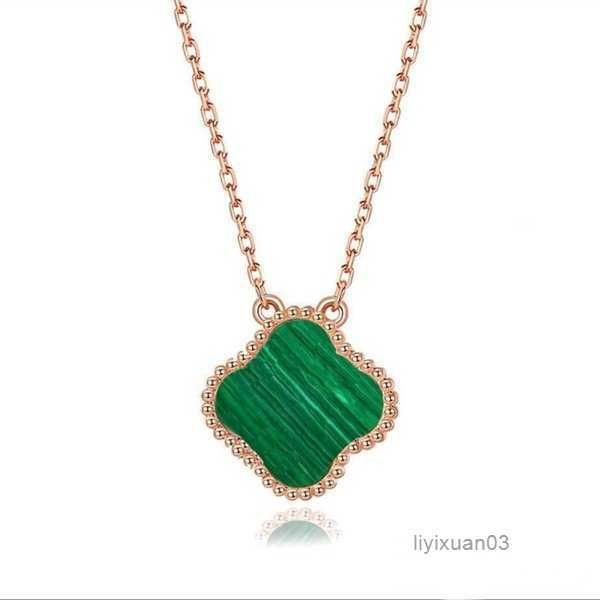

pendant necklaces designer classic 4 four leaf clover jewlery for women mother-of-pearl stainless steel plated 18k neckla294s 7 kmkp, Silver