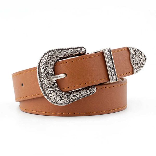 

belts new fashion carved three piece casual versatile womeny04v, Black;brown
