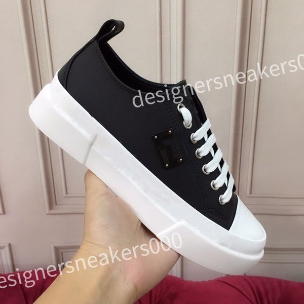 

new casual shoes vintage shoes leather lace-up sports men shoes fashion small white shoes women, Black