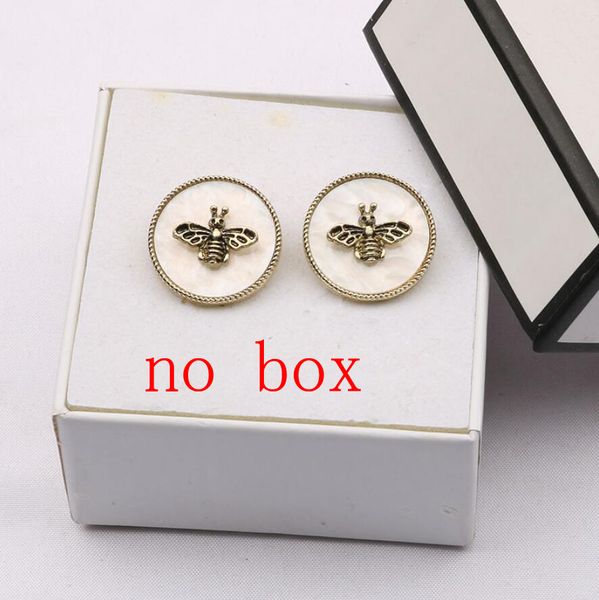 

vintage designer geometric peach heart charm stud earrings luxury brand double letter crystal rhinestone earring fashion womens wedding pear, Golden;silver