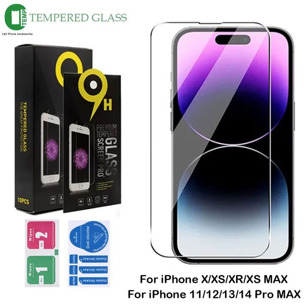 

2.5d screen protectors tempered glass for iphone 14 13 12 mini 11 pro xs max x xr cell phone protectors film