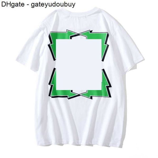 

tshirt 2023 men's t sports shirt fashion summer designer offs brand white and black t-shirts luxury cotton loose casual short sleeves, White;black