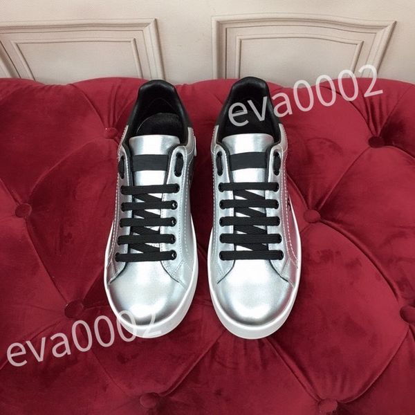 

new luxury designer sneakers calfskin casual shoes reflective shoes vintage leather trainers all-match stylist sneaker leisure shoe platform, Black