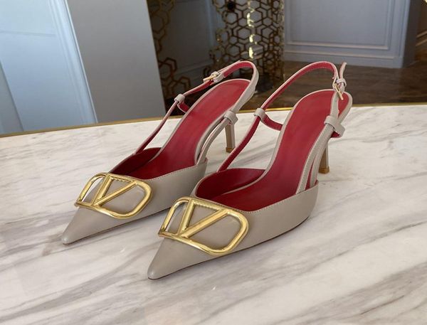 

women brand sandals high heel pointed shoes metal buckle shiny rhinestone thin heels 4cm 6cm 8cm 10cm genuine leather women039s1381582, Black