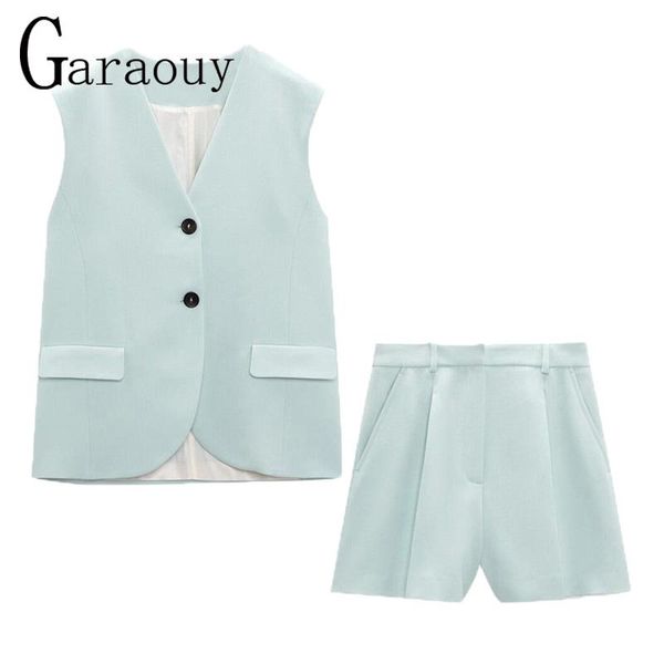 

dress garaouy 2022 autumn new women short + single breasted sleeveless loose vest jacket lady business casual waistcoat chic mujer, White
