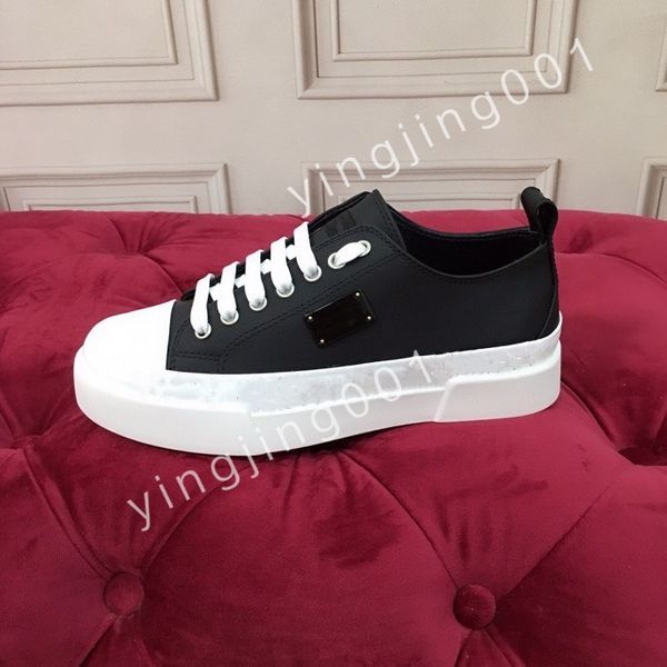 

2023 casual shoes womens designer travel leather lace-up sneaker fashion lady flat running trainers woman shoe platform mens sneakers, Black