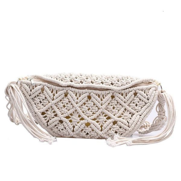 

evening bags female summer beach macrame braid bohemian fanny pack fashion beach crochet gypsy aztec ibiza ethnic waist pack bum belt bags 2