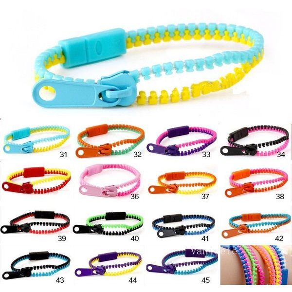 

fashion charm bracelets zipper bracelet cell phone straps zipped decompression toys unzipped wrist band stress reliever autism anxiety reduc, Golden;silver