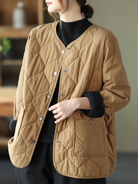 

leather autumn winter 2022 cotton clip short windbreaker coat women's single breasted thin cotton coat women's warm cotton jacket, Black