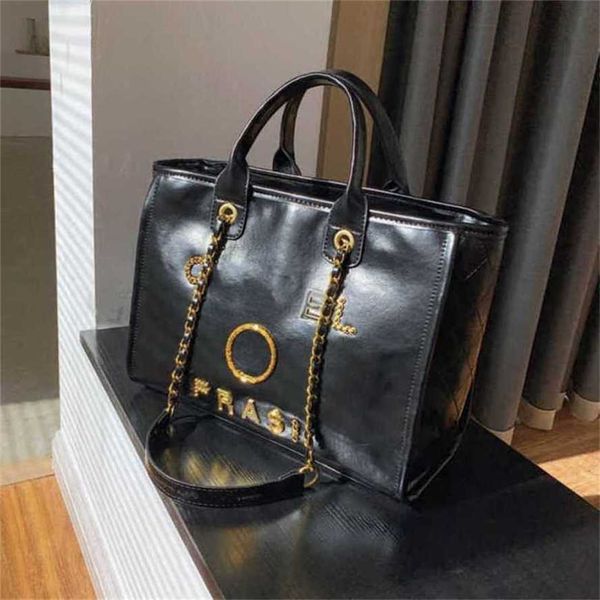 

80% off luxury classics women's handbags beach designers metal pearl letter badge tote bag small leather large female chain wallet back