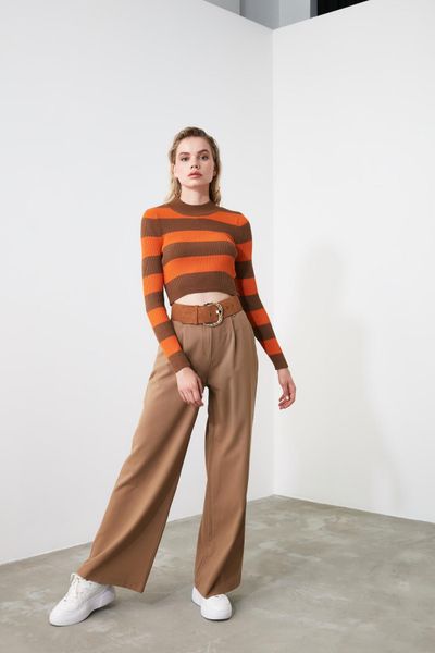 

capris trendyol basic pants twoaw21pl0076, Black;white