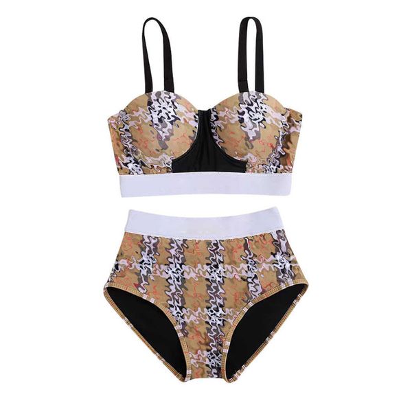 

bur 2023 burbreryswomens bikinis set clear strap shape swimsuits designers ladies luxury swim bathing suit fashion beach summer womens swimw, White;black