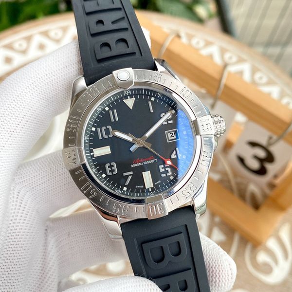 

aaa 3a quality brand watches 48mm men sapphire glass rubber band with gift box automatic mechanical jason007 watch 01-1, Slivery;black