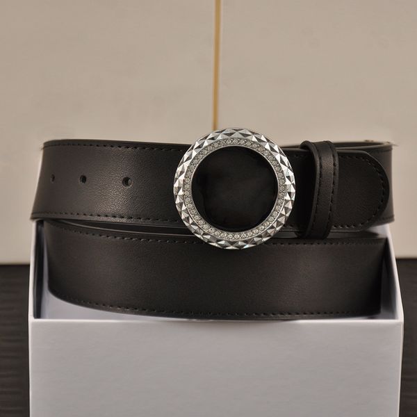 

mens belt designer leather women belts round with diamonds waistband womens gold buckle width 3.8cm street fashion d2304274f, Black;brown