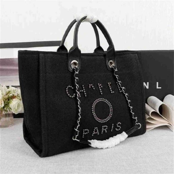 

70% off women's fashion luxury classic canvas beach bag large capacity small chain packs big handbags vmiu