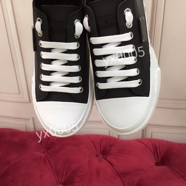 

2023new designer fashion sneaker casual shoes trainers dress shoes men leather breathable open for change outdoor sports sneakers, Black