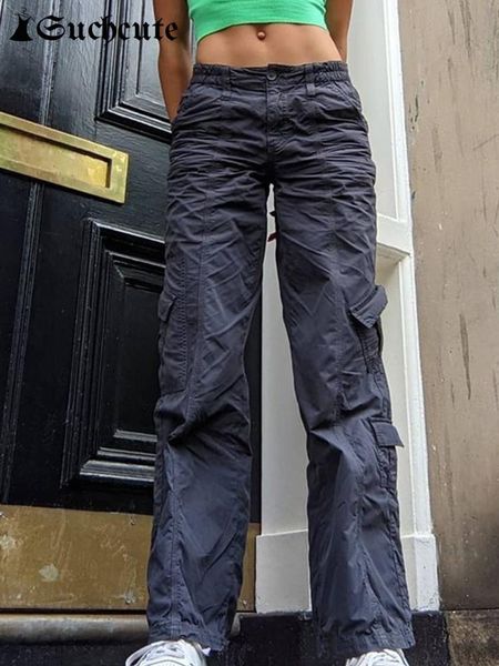 

jeans suchcute baggy jeans women new fashion solid wide leg pants cotton streetwear outfits vintage low waist denim trousers harajuku, Blue