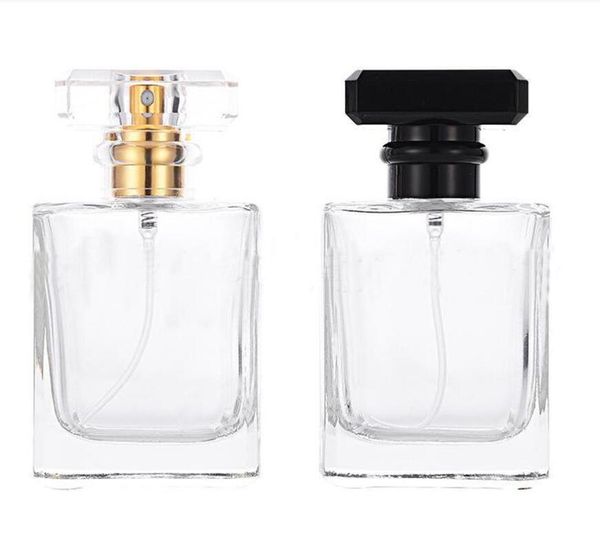 

200pcs 50ml crystal empty spray perfume bottles big capacity clear travel glass bottle for cosmetics perfume make up sn653