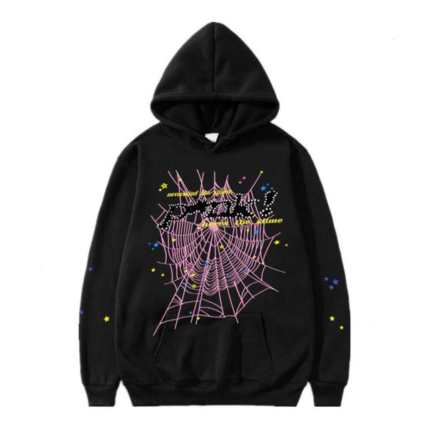 

Mens Women Hoodies Young Thug Spider streetwear Designers Hip Hop Pink Web Puff Print Sp5der 555 Sky Blue Hoodie Angel Sweatshirts Heavy Fabric Pullover Hoodies