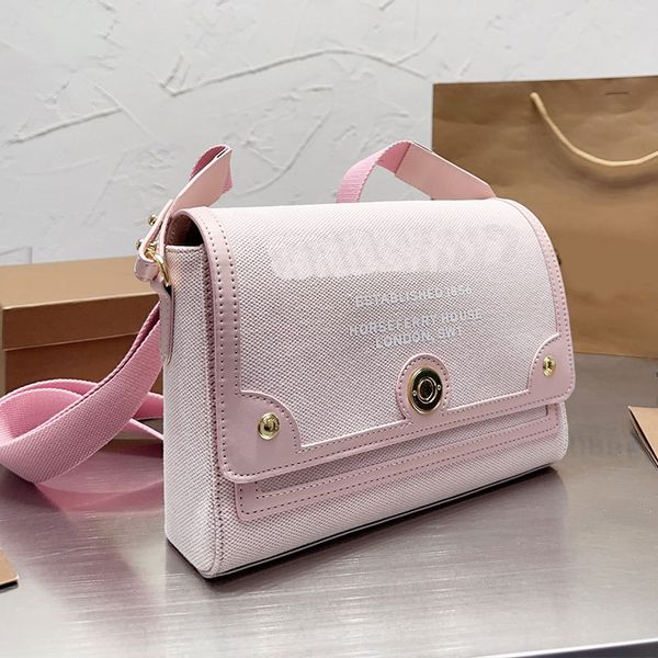 

shoulder crossbody bags canvas totes handbag linen cloth postman package pink purse large capacity shopping bags patchwork color totes front