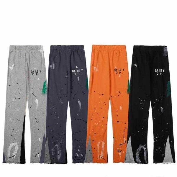 

men's pants fashion mens designer pants sweatpants letter print mens womens couple loose versatile casual pants straight vintage, Black