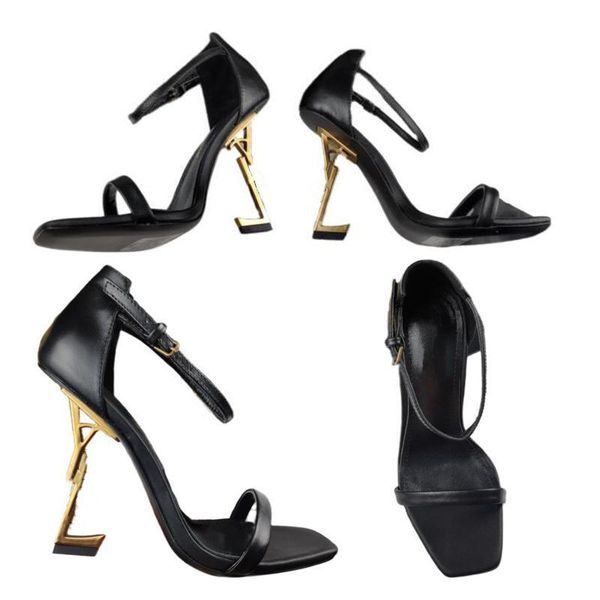 

designer sandals women's sandals stiletto fashion high heel dress shoes summer sandals heel height .5-11cm, Black